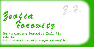 zsofia horowitz business card